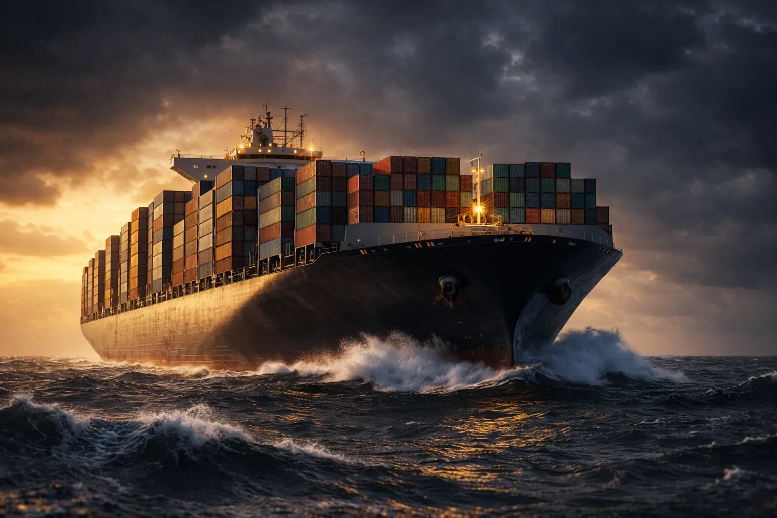 Caricom Freight container ship transporting cargo from Miami to Jamaica